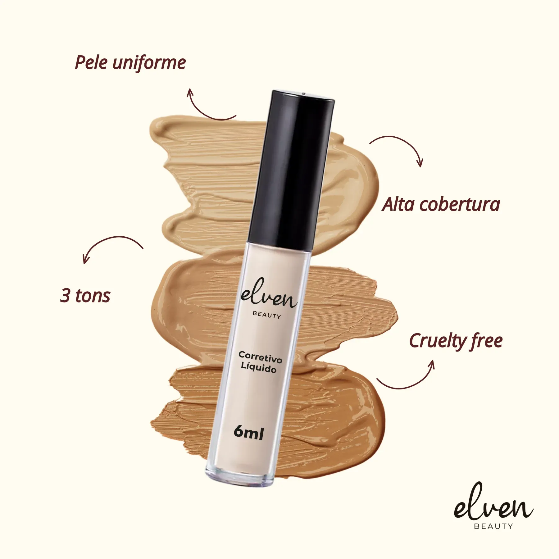 Corretivo Facial Liquido Claro -3-